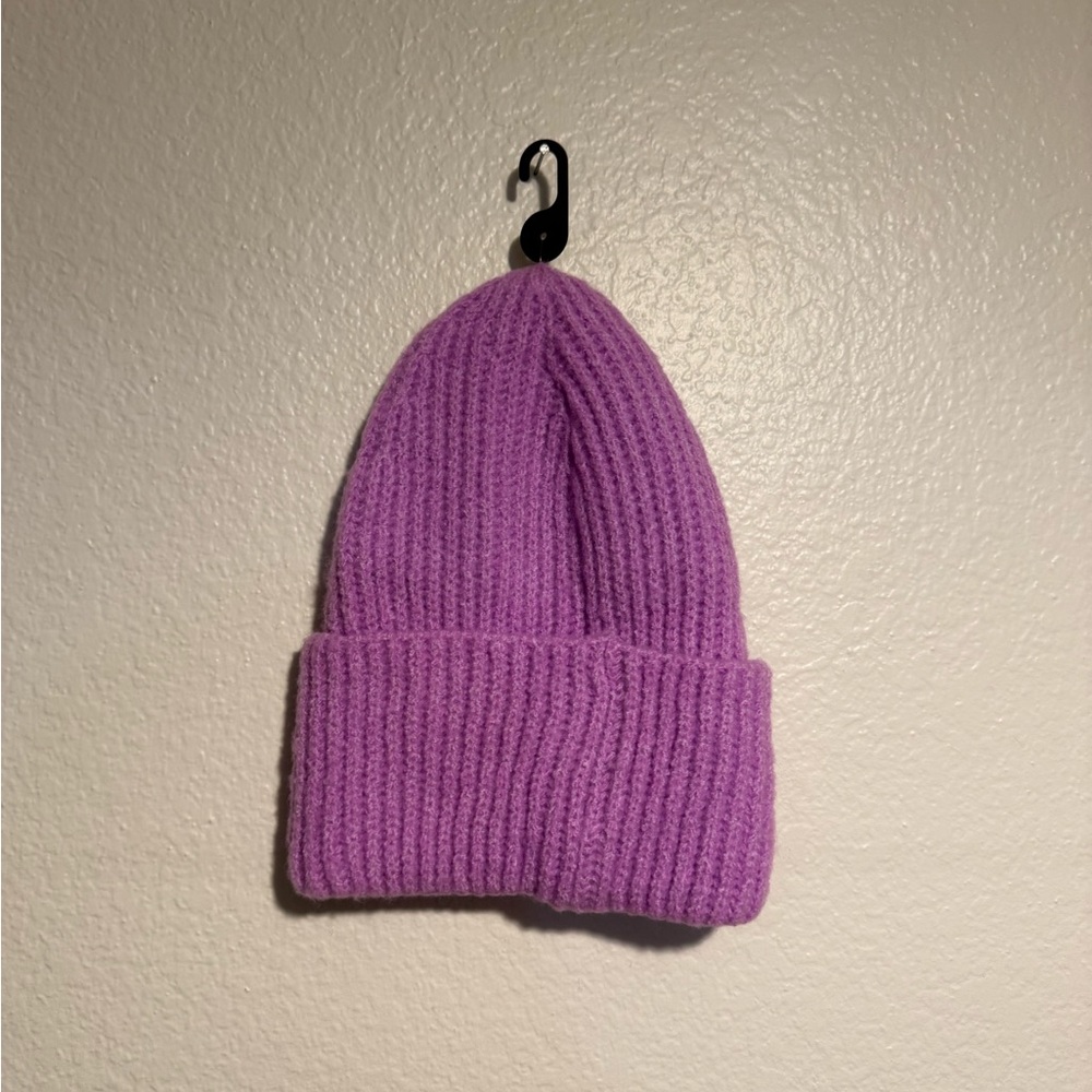 Kids Knit Beanie - Purple